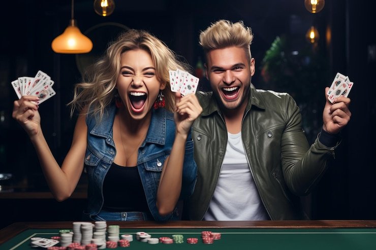 Classic casino style games interface showing table and card game options